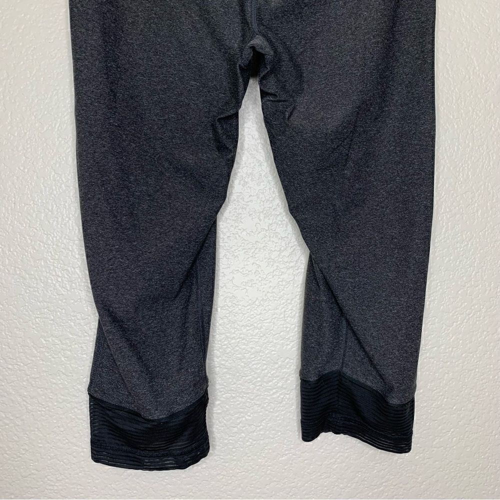 Adidas Climalite Gray Mesh Hem Cropped Leggings - Picture 9 of 12